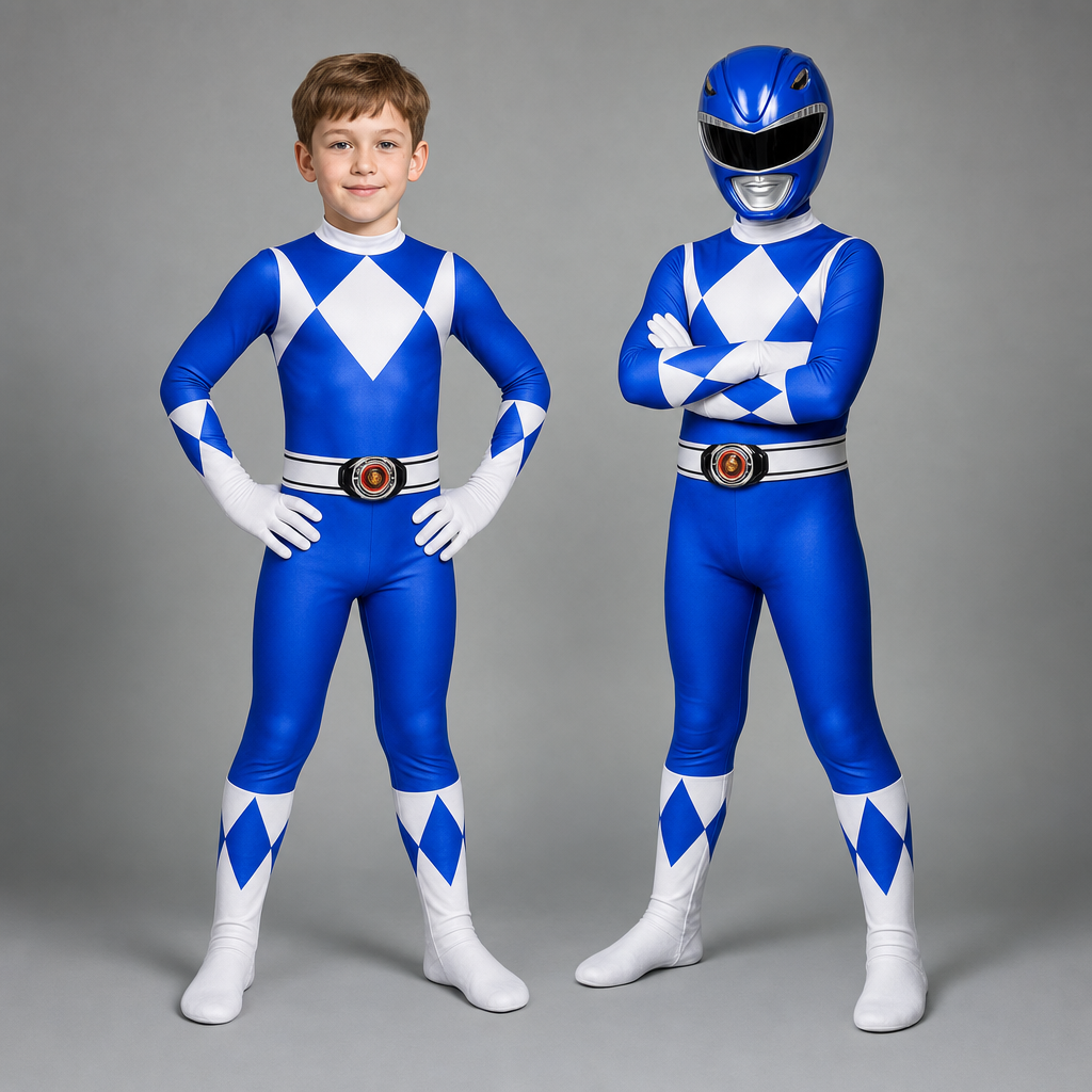 Kids Costume Hero Mask Jumpsuit Set Outfit