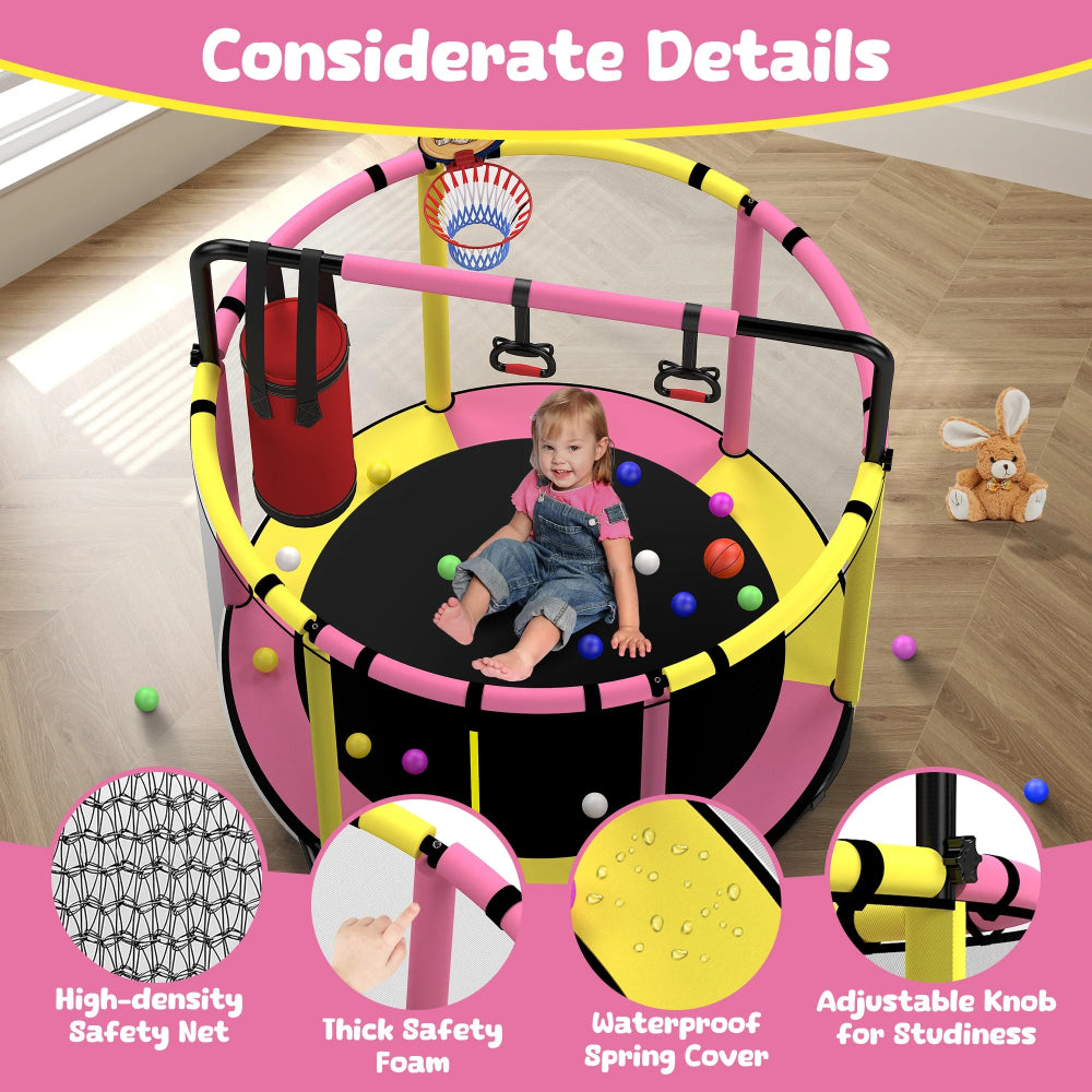 Kids Trampoline Indoor Outdoor Playset Activity Park Frame