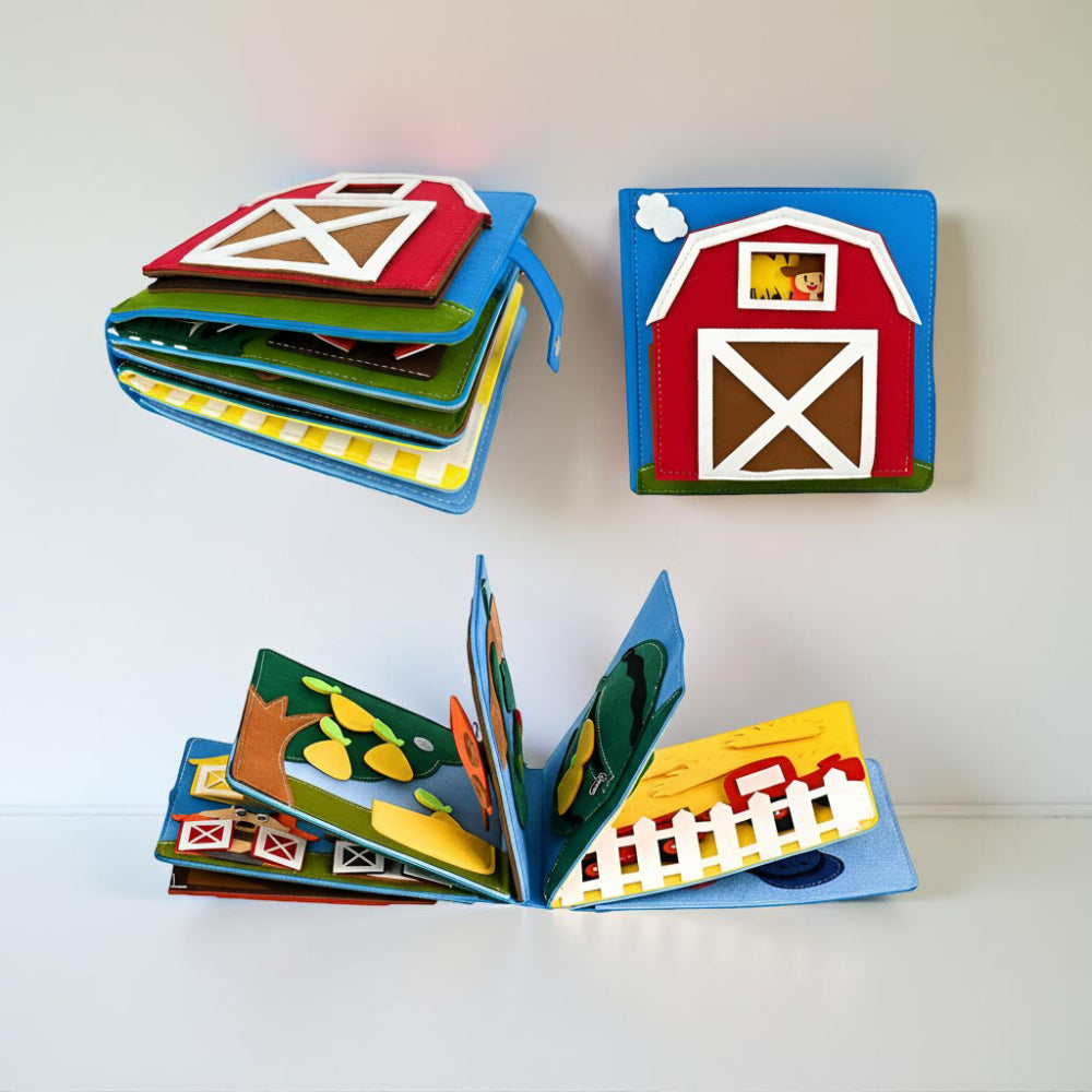 Activity Book Felt Farm Montessori Story Toddler Learning Pages