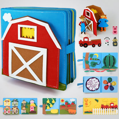 Activity Book Felt Farm Montessori Story Toddler Learning Pages