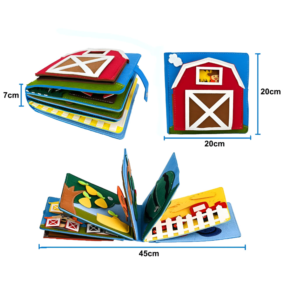 Activity Book Felt Farm Montessori Story Toddler Learning Pages