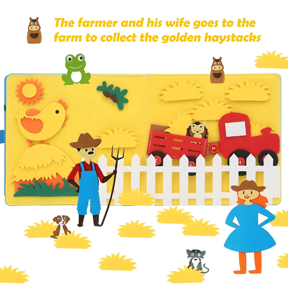 Activity Book Felt Farm Montessori Story Toddler Learning Pages