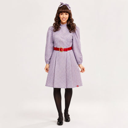 Halloween Costume Plaid Dress Hair Bow Party Outfit