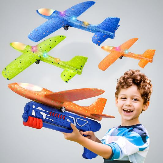 Airplane Toy Foam Glider Launcher Set