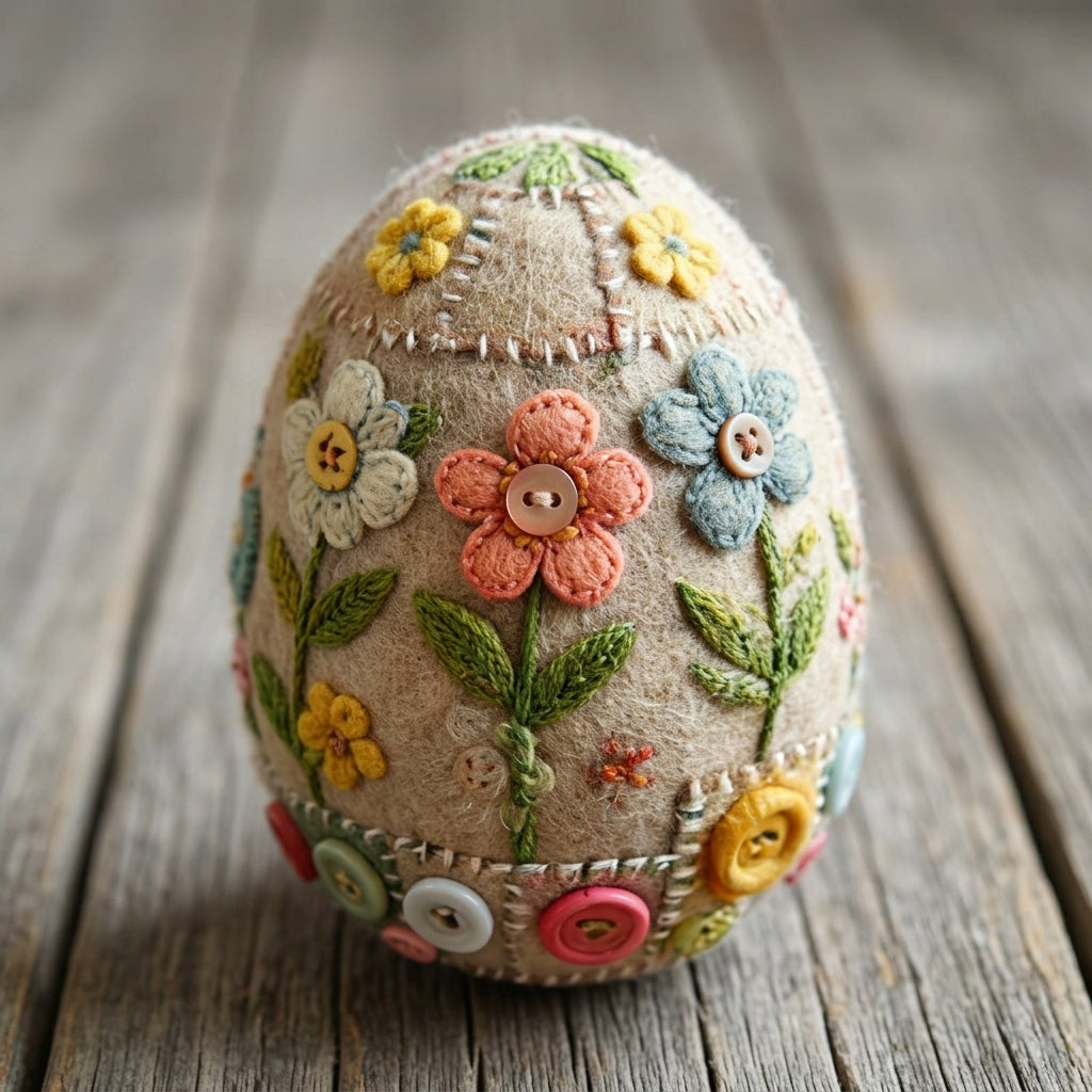 Patchwork Felt Egg House Craft Kit Diy Home Decor Projects