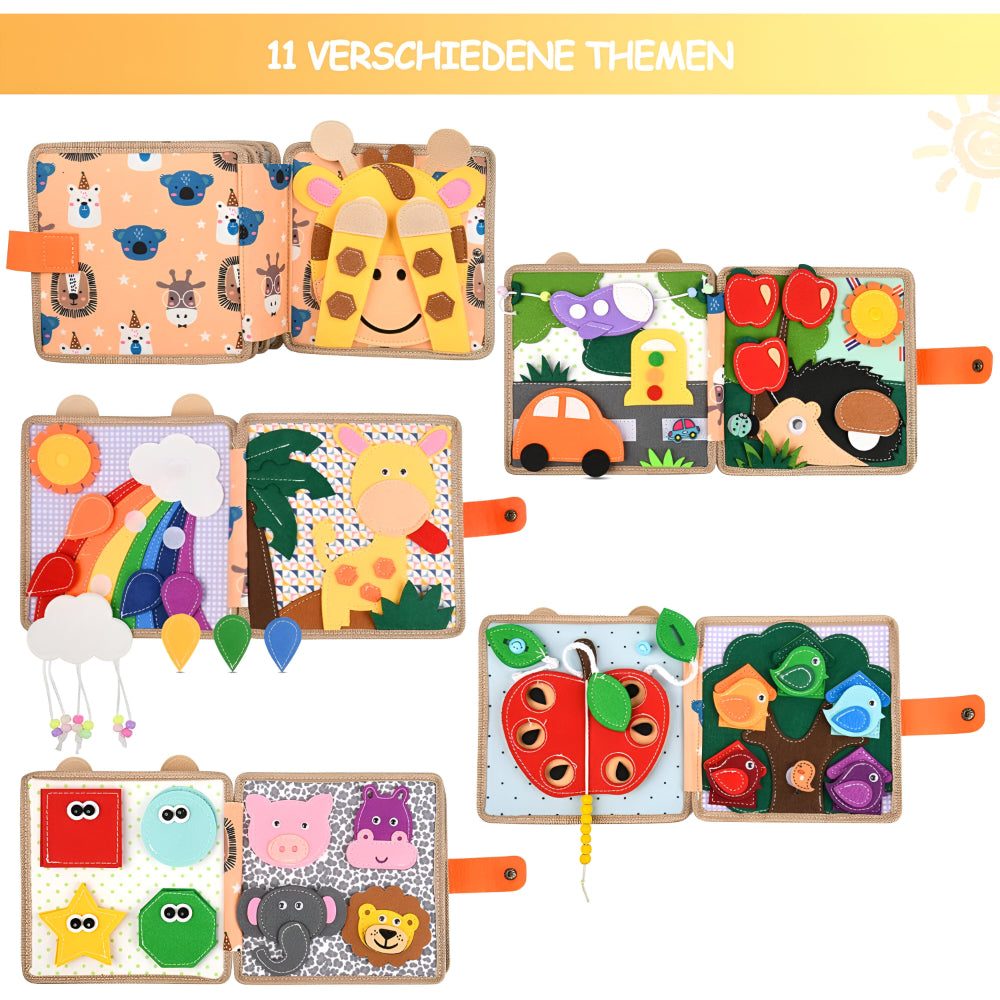 Baby Book Learning Sensory Activity Toddler Quiet Pages Toy