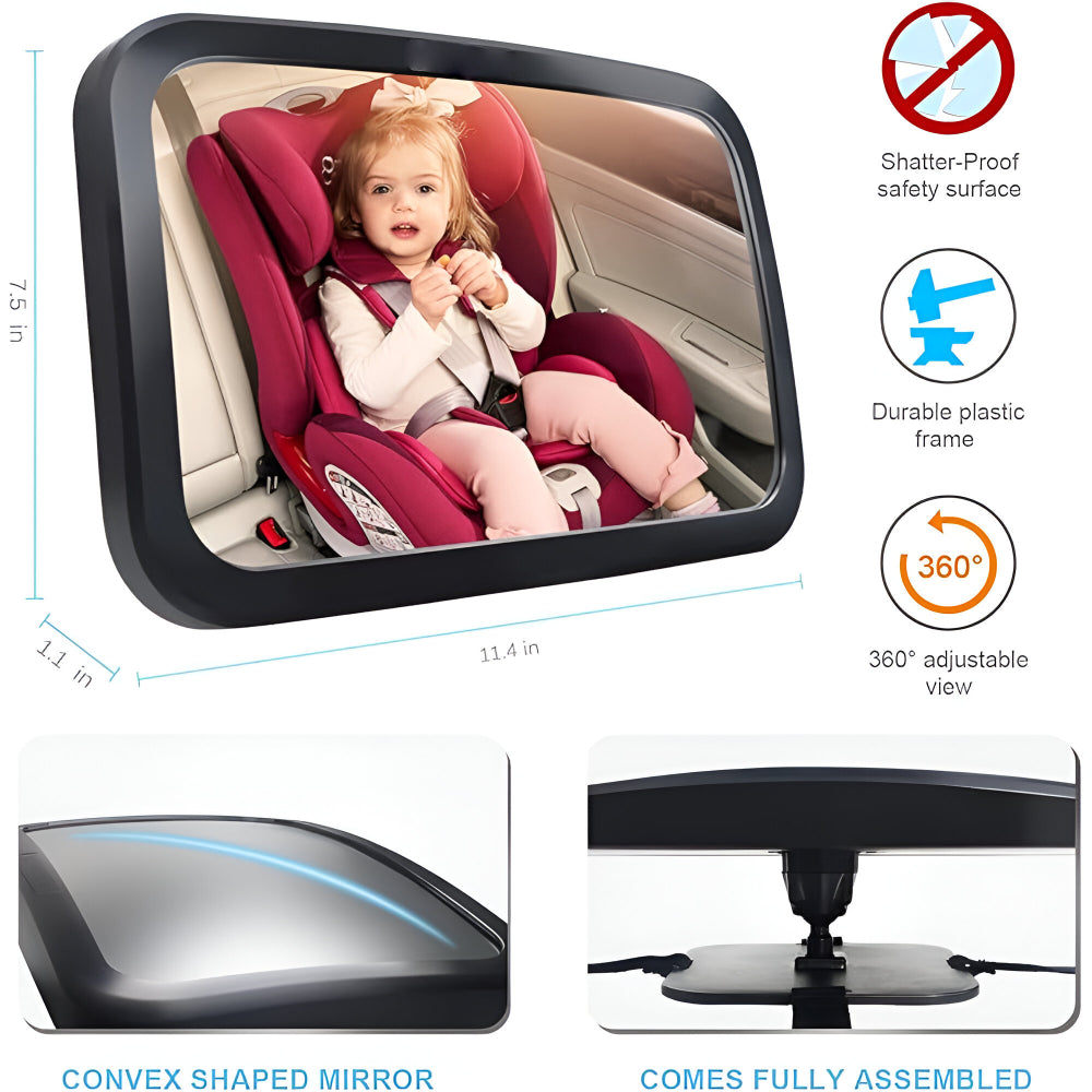 Baby Car Mirror Rear View Seat Mounted Child View