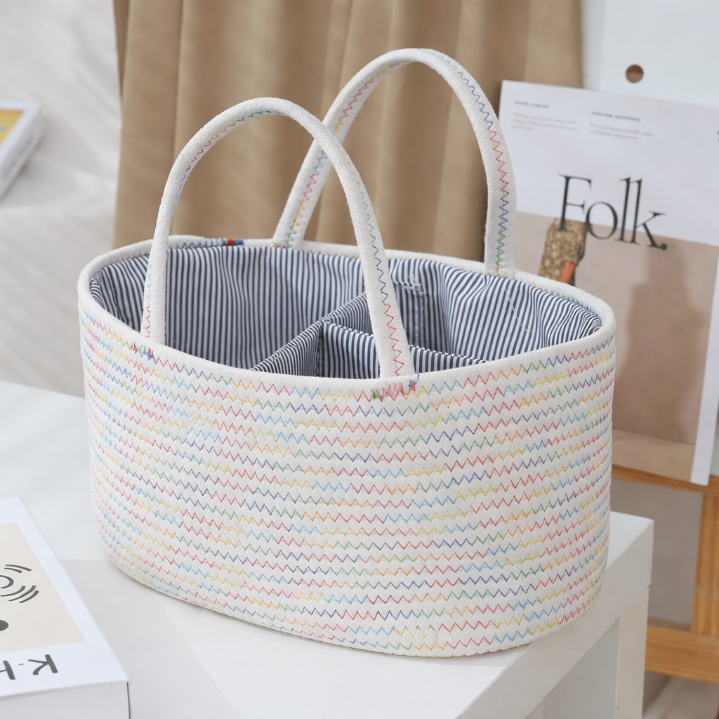 Baby Organizer Nursery Basket Storage Tote Diaper Caddy