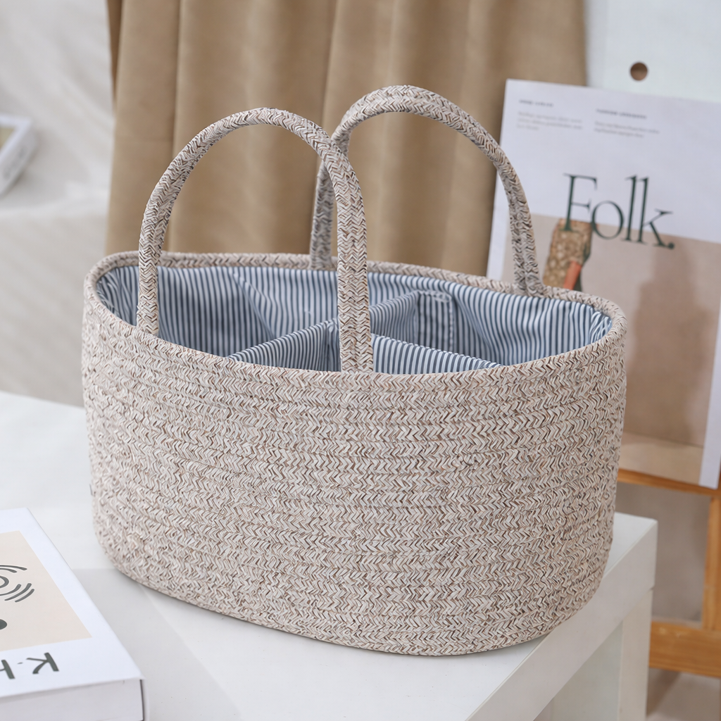 Baby Organizer Nursery Basket Storage Tote Diaper Caddy