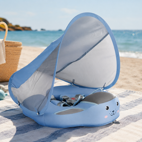 Baby Pool Float Canopy Infant Swim Seat Water Support