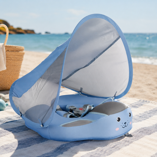 Baby Pool Float Canopy Infant Swim Seat Water Support