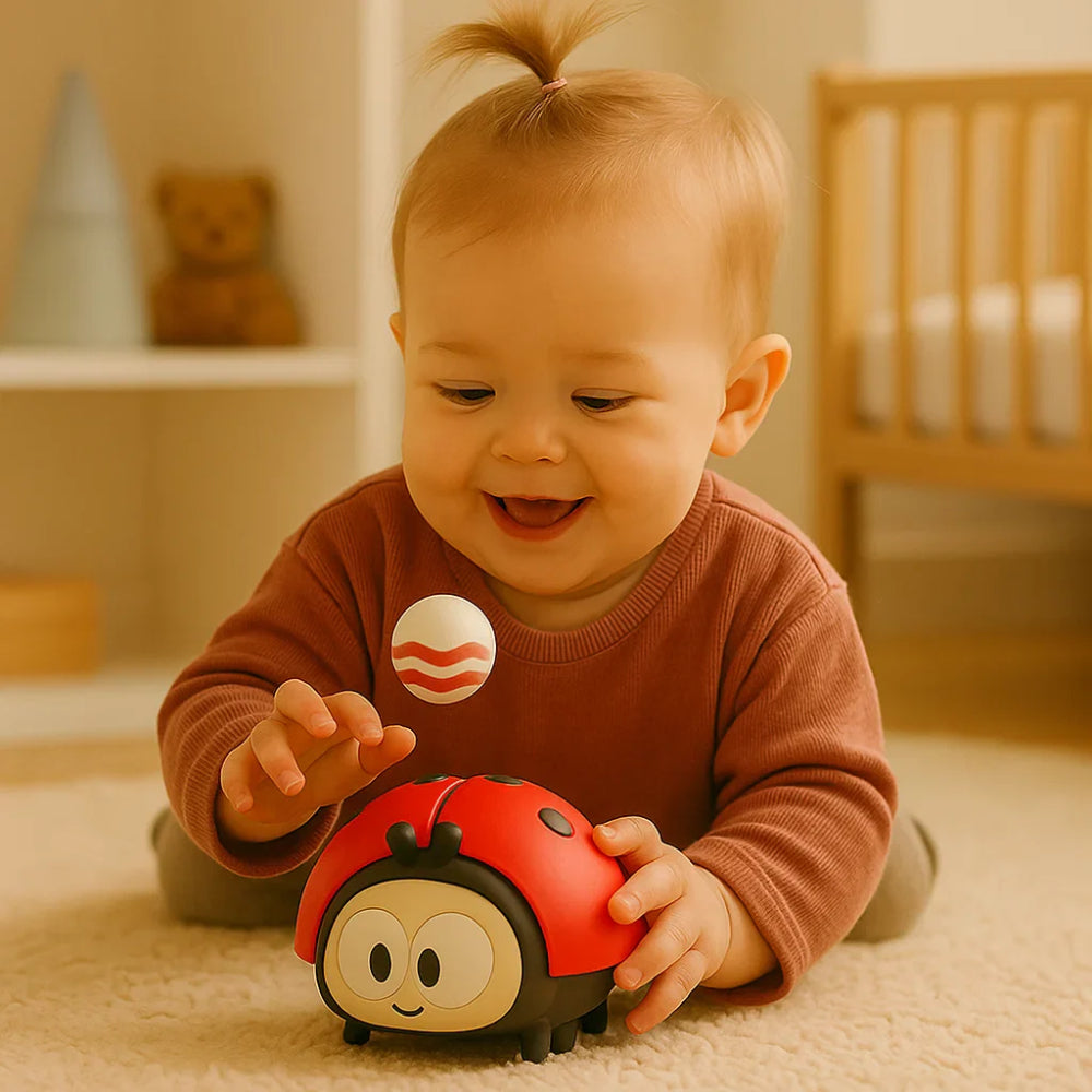 Baby Toy Ladybug Hanging Ball Motor Skill Hand Eye Coordination