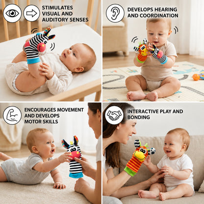 Baby Toys Sensory Rattle Wrist Sock Learning Set