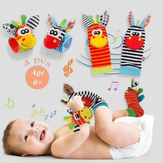 Baby Rattle Socks Wrist Toy Set Sensory