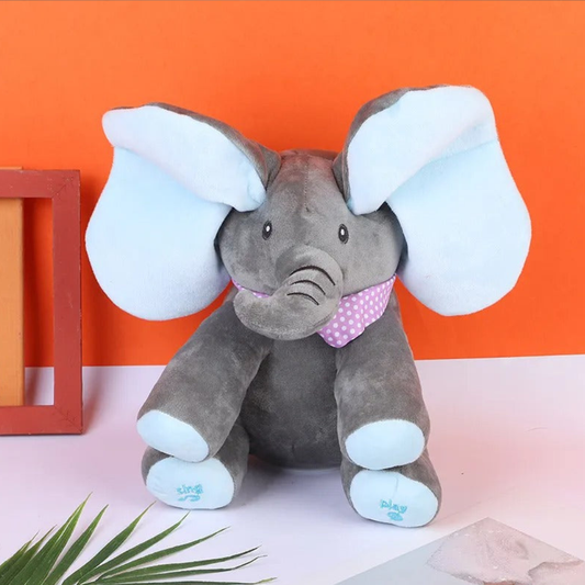 Baby Toys Elephant Plush Interactive Musical Peek Boo Tummy Time
