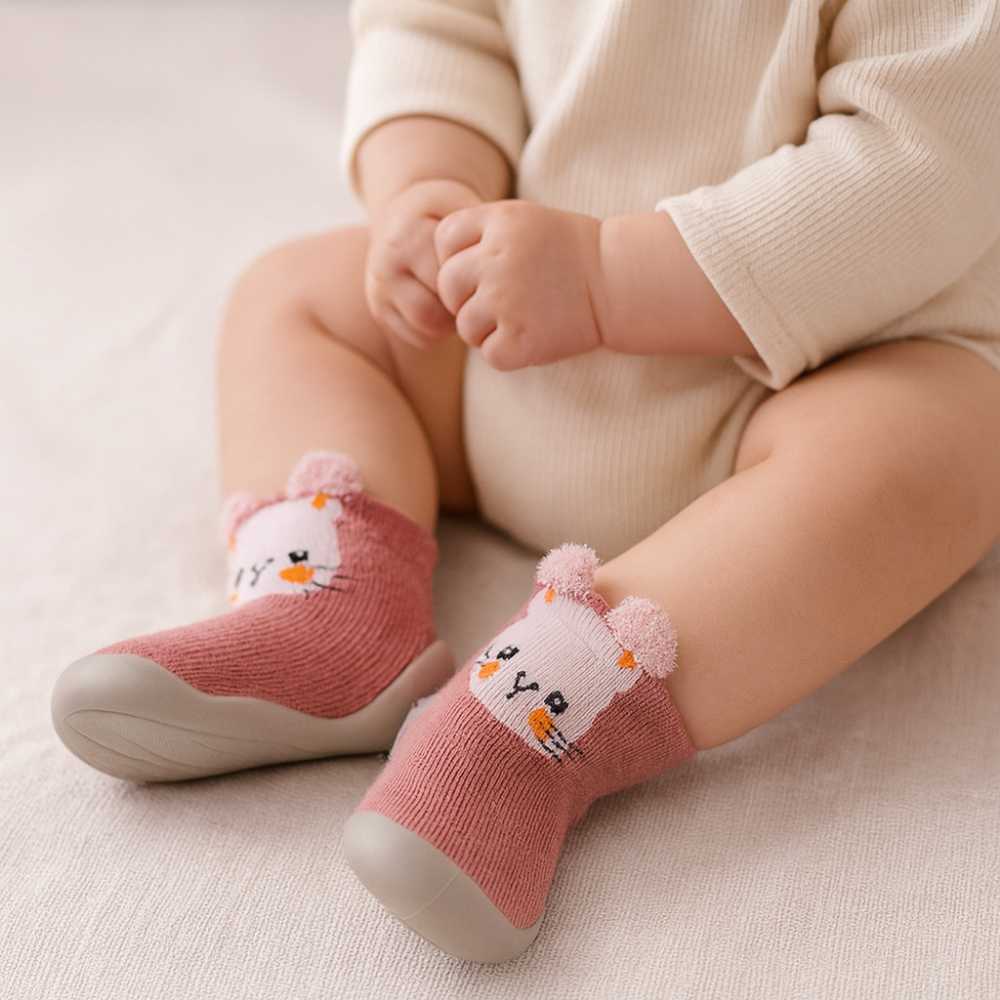 Baby Walking Shoes Non Slip Knit Upper Soft Sole