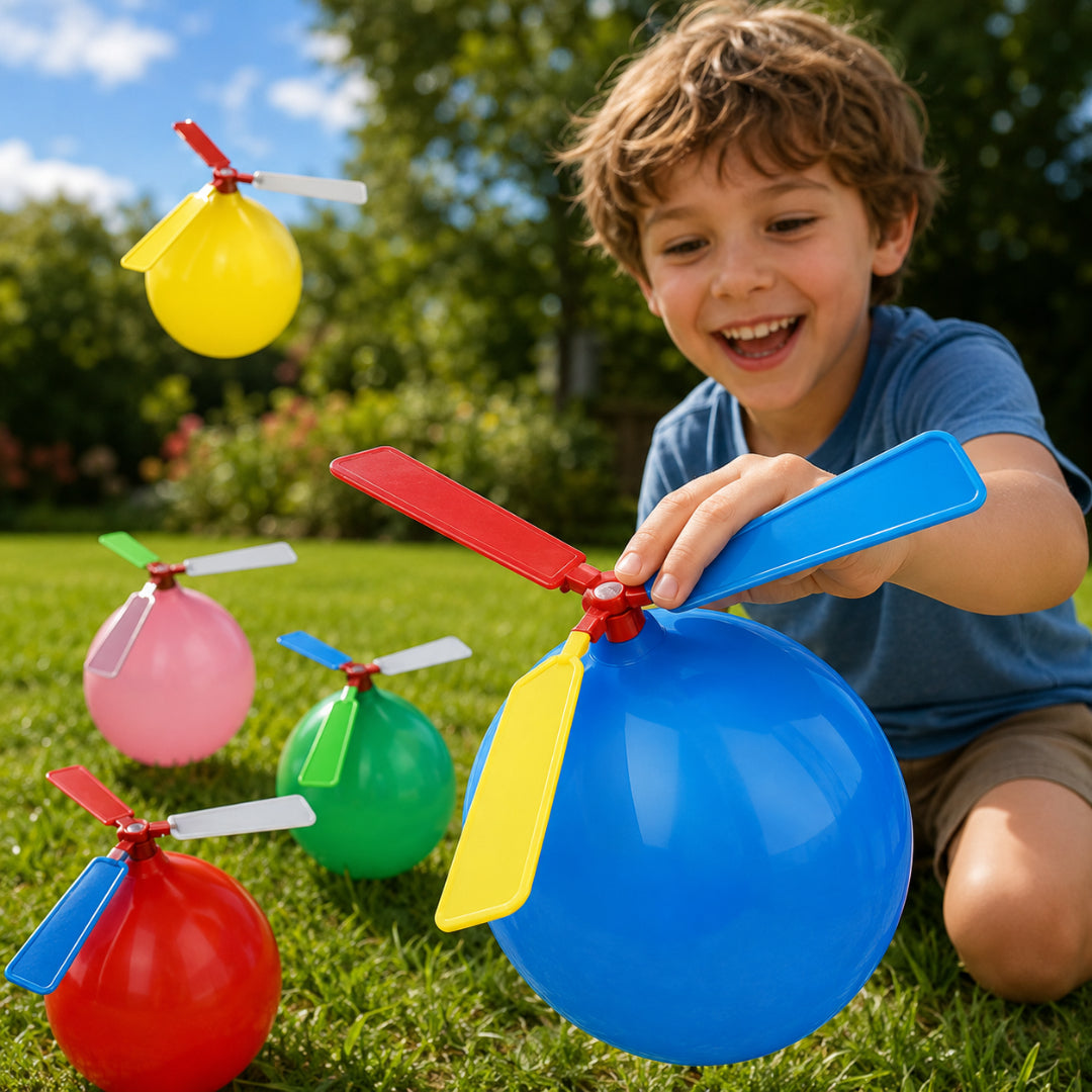 Balloon Toy Propeller Rocket Launcher Kids Party Game