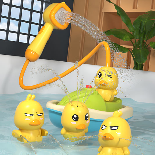 Bath Toy Duck Shower Sprayer Kids Water Play Set