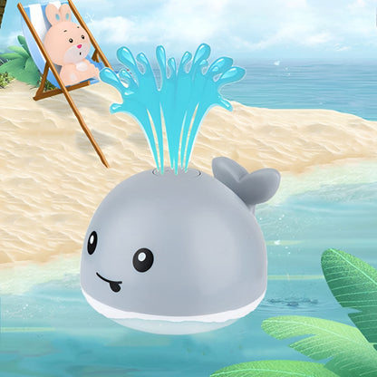 Bath Toy Whale Sprinkler Kids Light Up Water Play