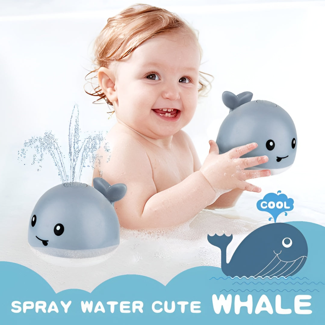Bath Toy Whale Sprinkler Kids Light Up Water Play