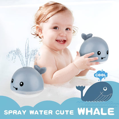 Bath Toy Whale Sprinkler Kids Light Up Water Play