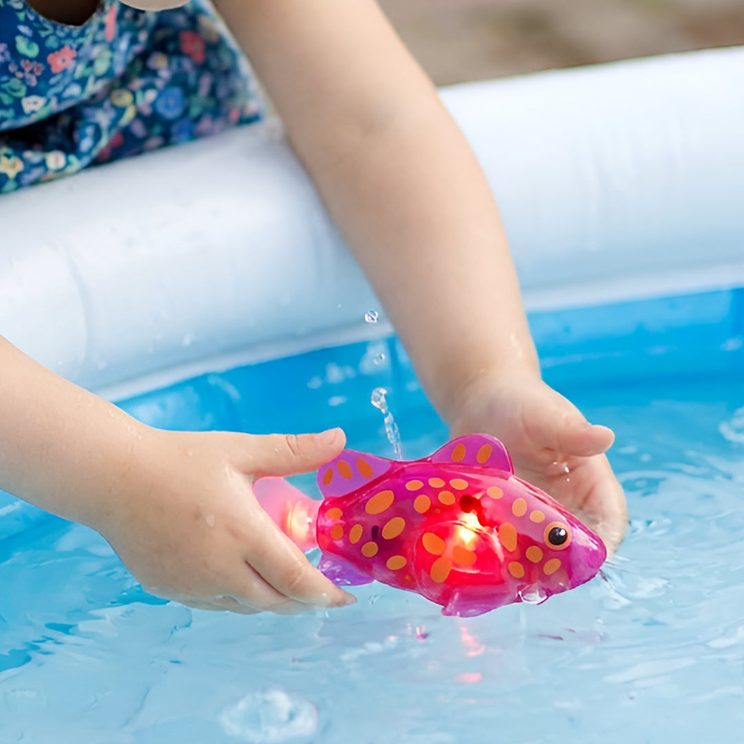 Bath Toys Floating Fish LED Water Bath Time Fun Play Set