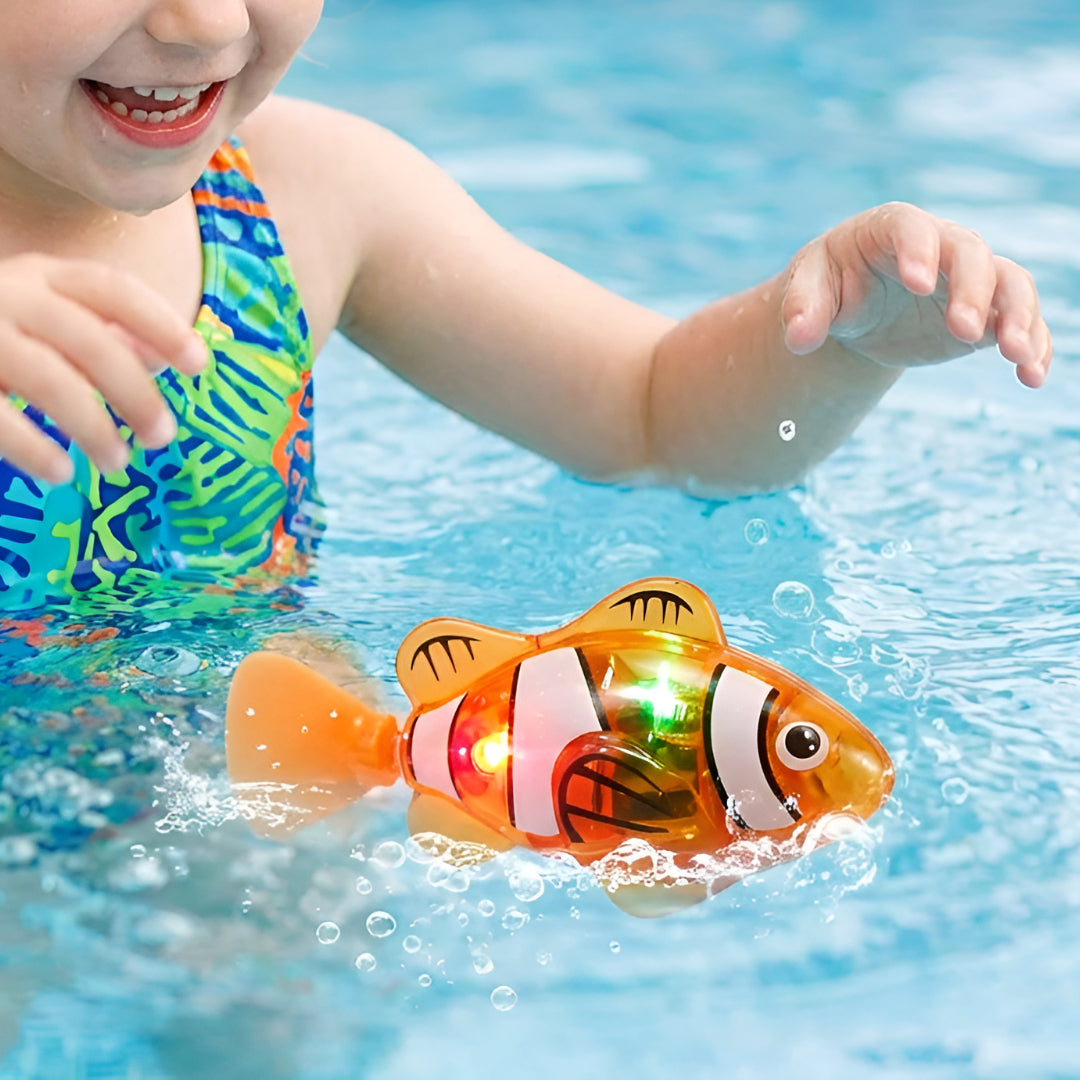 Bath Toys Floating Fish LED Water Bath Time Fun Play Set