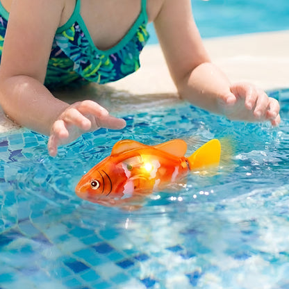 Bath Toys Floating Fish LED Water Bath Time Fun Play Set