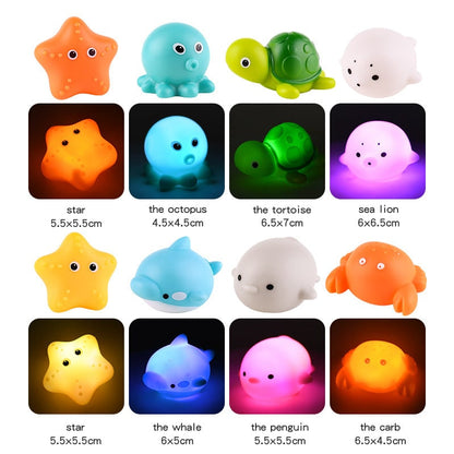 Bath Toys Light Up Animal Toddler Tub Play Set