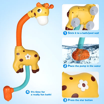 Bath Toys Water Spray Giraffe Toddler Bathtub Play