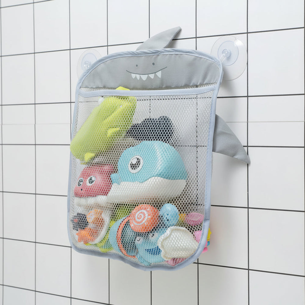 Badezimmer-Organizer Netz-Wandaufbewahrung mit Saugnapfhalter