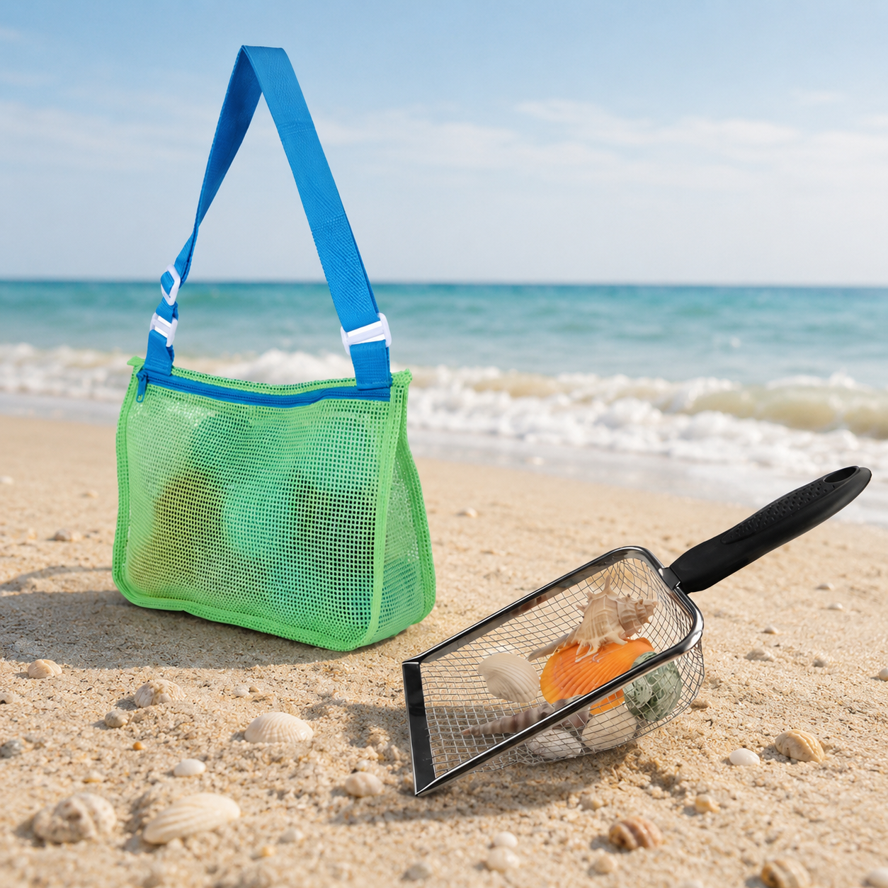 Beach Toys Kids Sand Sifter Shell Collector