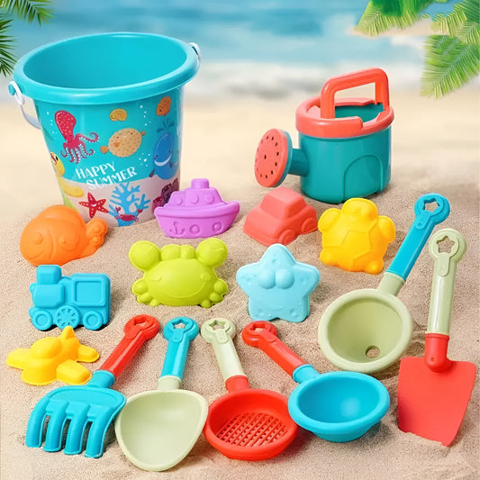 Beach Toys Sand Bucket Set Kids Outdoor Play Tools