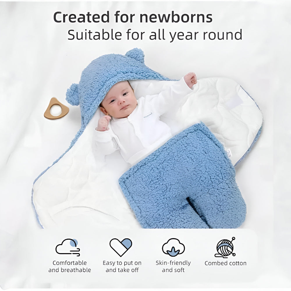Bear Swaddle Baby Blanket Infant Sleep Sack Wrap