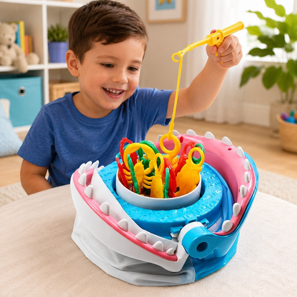 Board Game Fishing Toy Shark Bite Family Activity Set