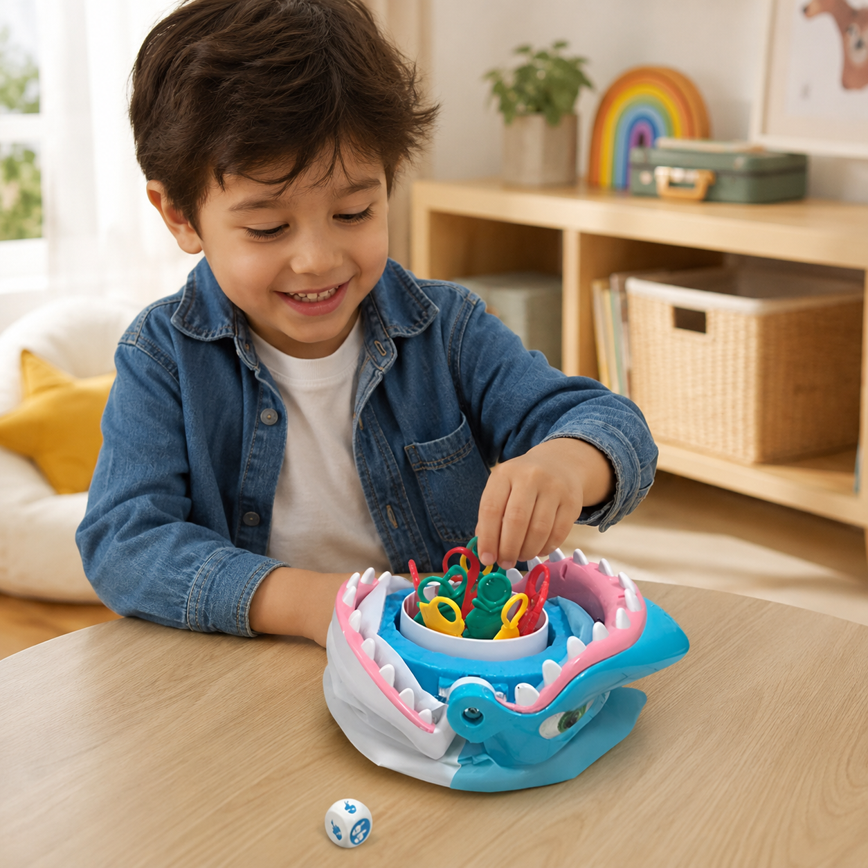 Board Game Fishing Toy Shark Bite Family Activity Set