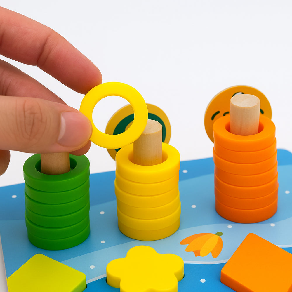 Board Game Wooden Toy Math Letter Sorting Set