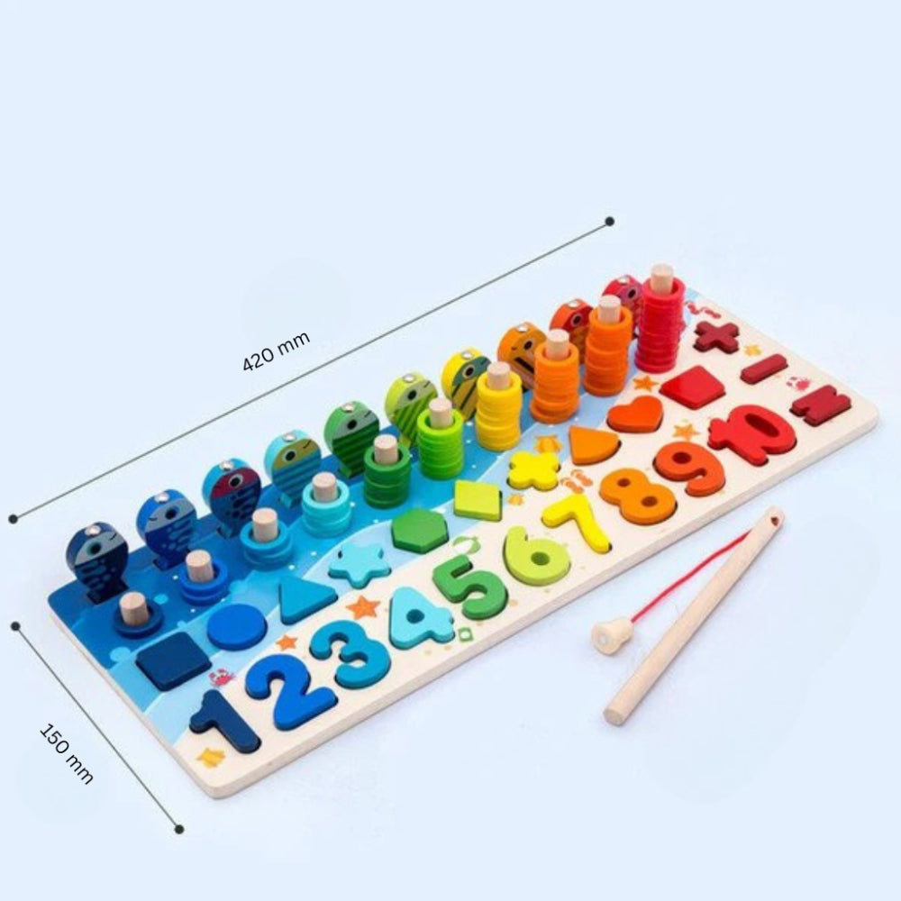 Board Game Wooden Toy Math Letter Sorting Set