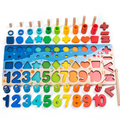 Board Game Wooden Toy Math Letter Sorting Set