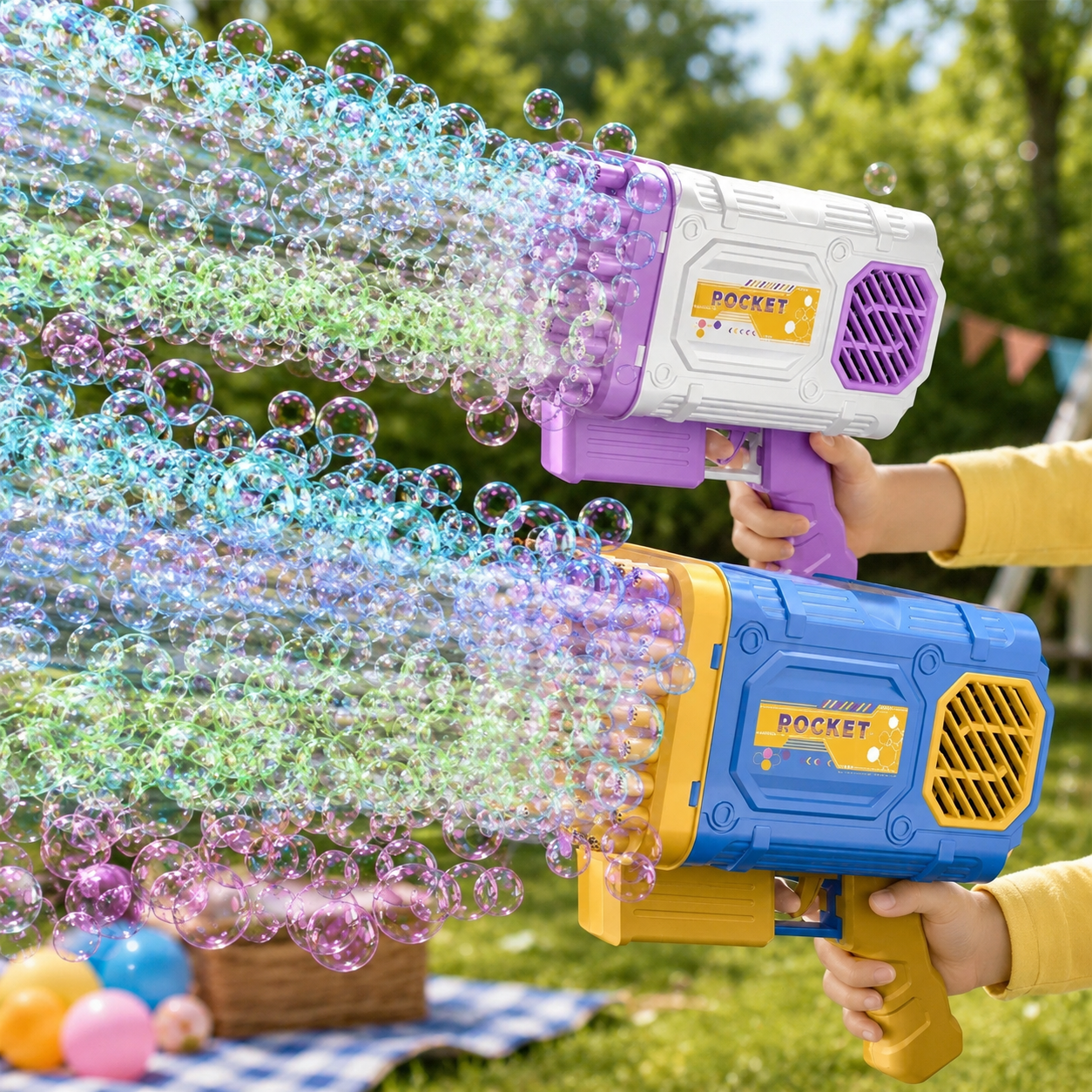 Bubble Machine Handheld Bubble Gun Kids Party Toy