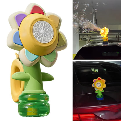 Bubble Machine Kids Bubble Maker Car Vent Flower Toy
