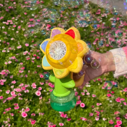 Bubble Machine Kids Bubble Maker Car Vent Flower Toy