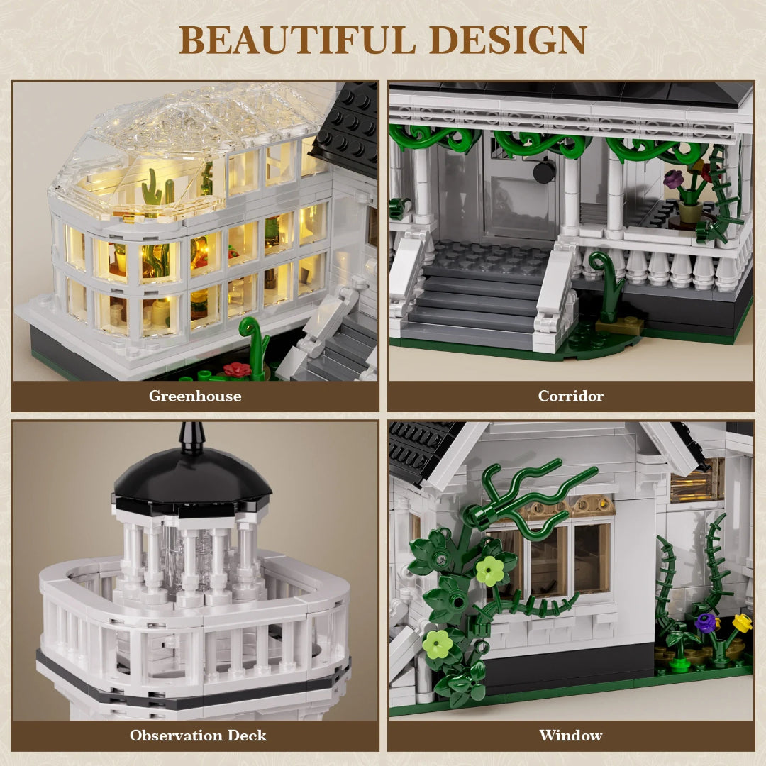 Building Block Set Haunted House Architecture Model