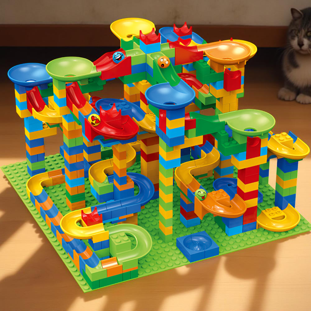 Building Block Toy STEM Marble Run Set Kids Creative Play