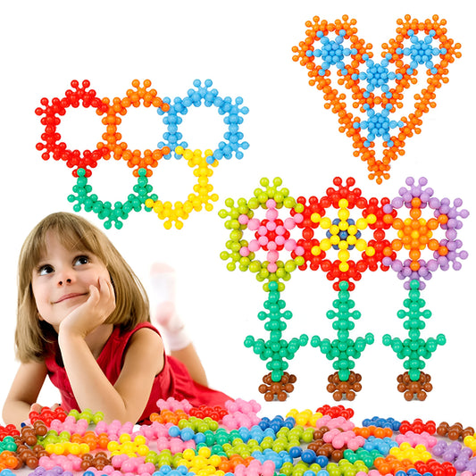 Building Blocks Montessori Snowflake STEM Construction Set