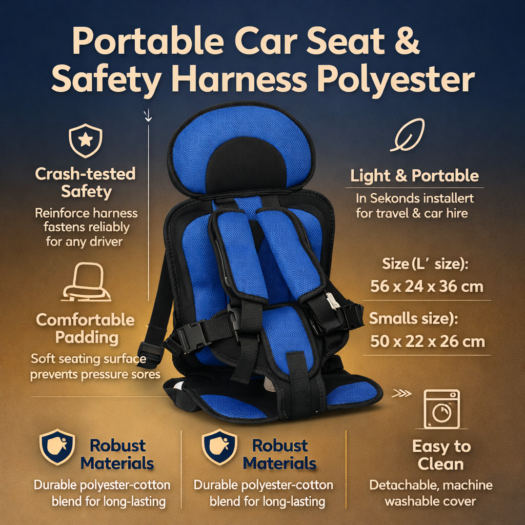 Car Seat Kids Travel Booster Harness Portable Design