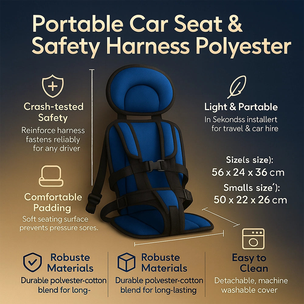 Car Seat Kids Travel Booster Harness Portable Design