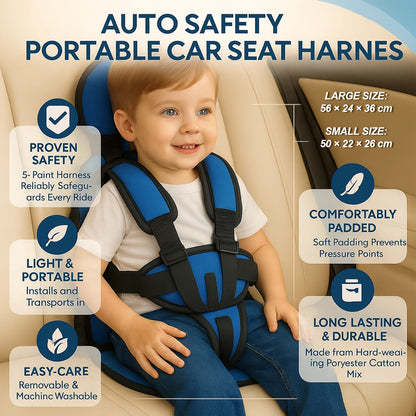 Car Seat Kids Travel Harness Booster Style Portable Design