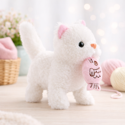 Cat Toy Plush Interactive Robotic Kitten Kids Playtime Companion