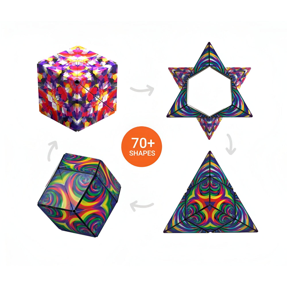 Puzzle Toy Magnetic Shape Shifting Cube Geometry Brain Teaser